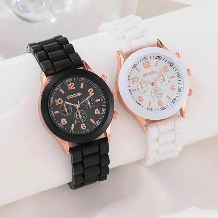 2Pcs Watch Set Fashion Luxury Elegant.