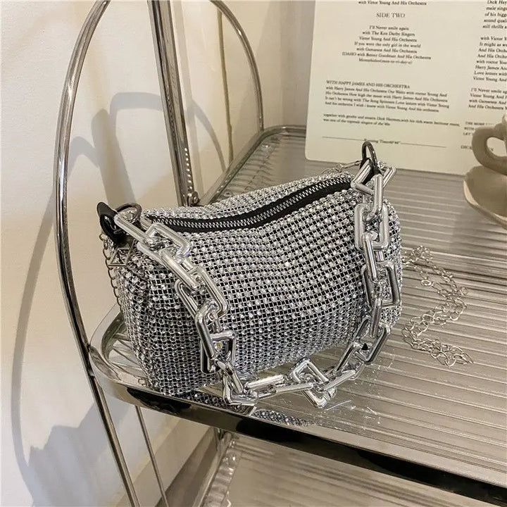 Bag Glitter Chain Prom Purse.